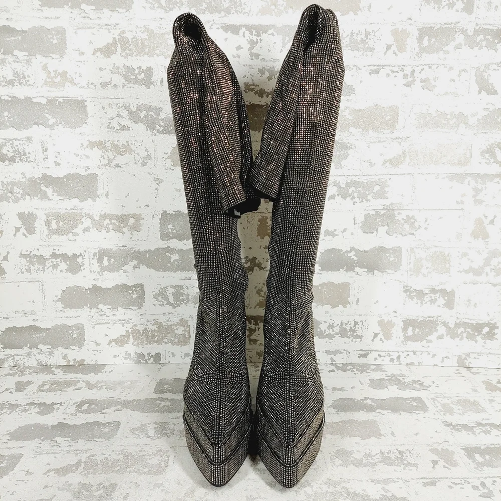 NEW Steve Madden Sultry Studded Platform Over the Knee Boots C1058 - Picture 8 of 16